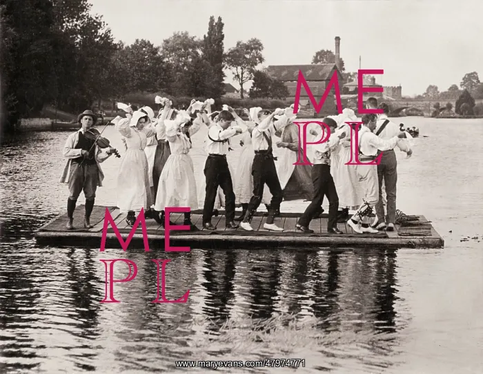 : Morris Dancers on a floating platform, Stratford : Morris Dancers on a floating platform, Stratford