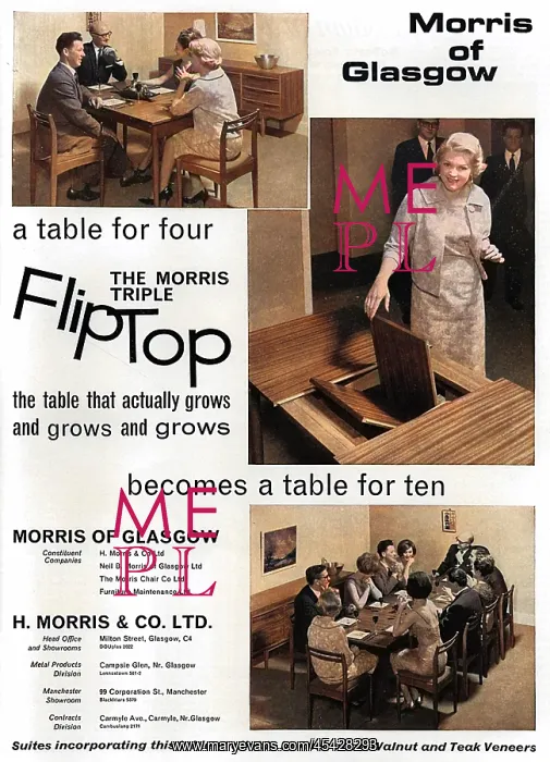 : Morris flip top table advertisement : Morris flip top table advertisement