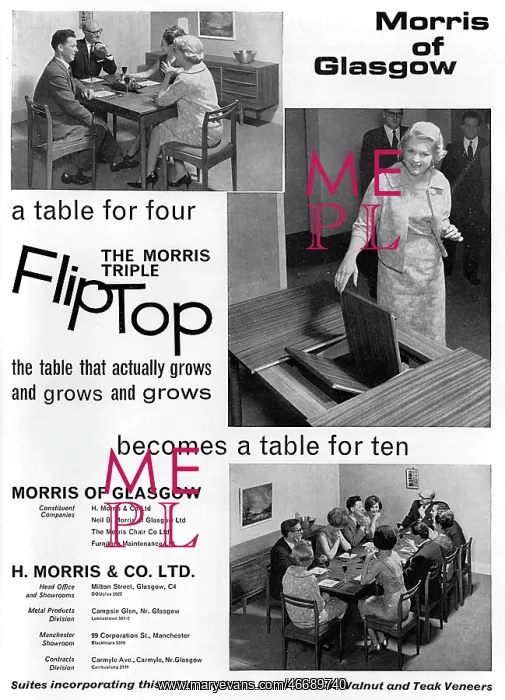 : Morris flip top table advertisement : Morris flip top table advertisement