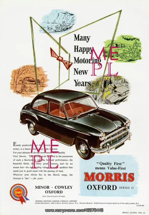 : Morris Oxford advertisement : Morris Oxford advertisement
