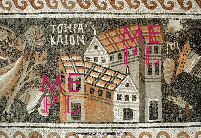 : Mosaic, Church of St Stephen, Umm ar-Rasas, Amman, Jordan : Mosaic, Church of St Stephen, Umm ar-Rasas, Amman, Jordan