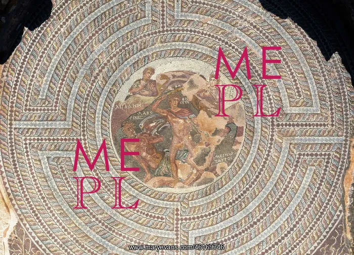 : Mosaic, House of Theseus, Paphos, Cyprus : Mosaic, House of Theseus, Paphos, Cyprus