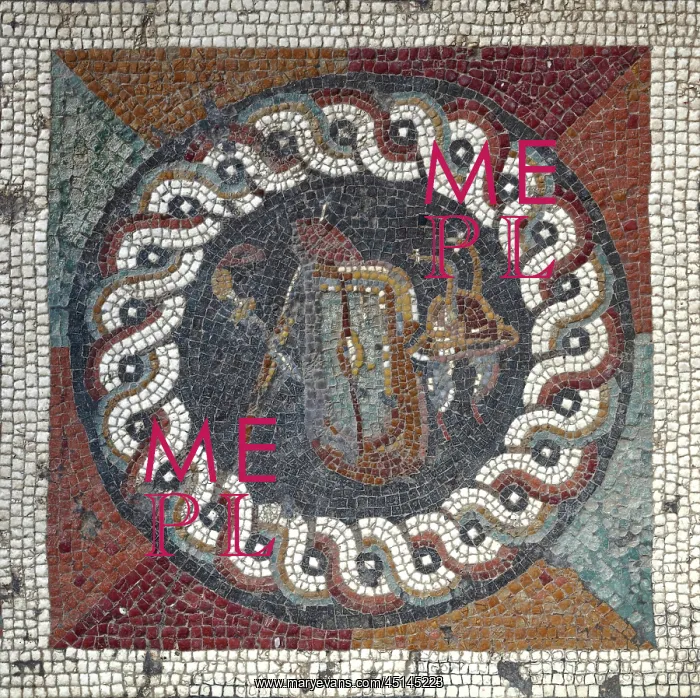 : Mosaic medallion, House of the Cryptoporticus : Mosaic medallion, House of the Cryptoporticus