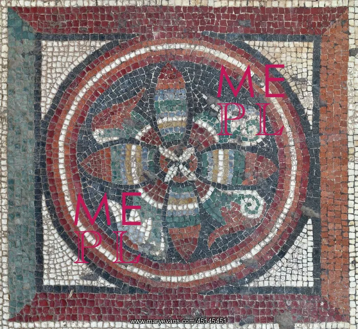 : Mosaic medallion, House of the Cryptoporticus : Mosaic medallion, House of the Cryptoporticus