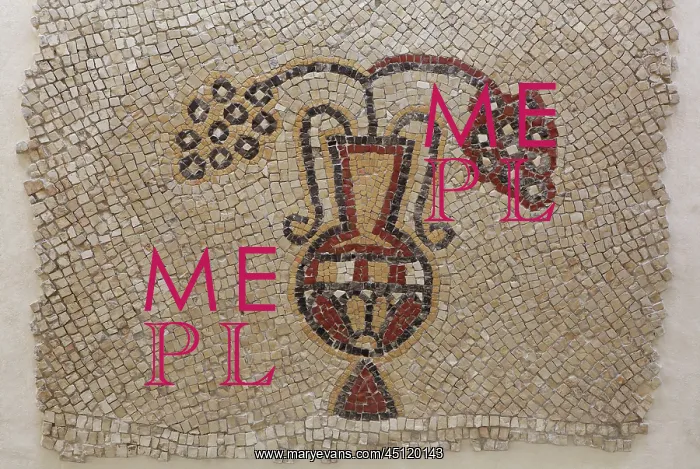 : Mosaic, Mount Nebo Museum, Jordan : Mosaic, Mount Nebo Museum, Jordan