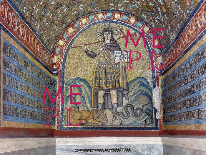 : Mosaic, Vestibule, Archbishop's Chapel, Ravenna, Italy : Mosaic, Vestibule, Archbishop's Chapel, Ravenna, Italy