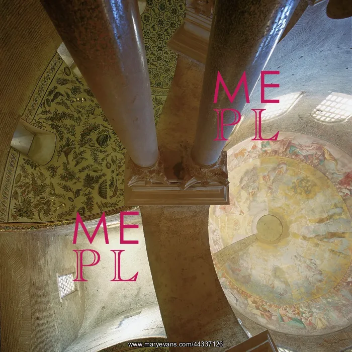 : Mosaics in the vault with : Mosaics in the vault with
