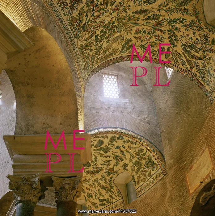 : Mosaics in the vault with : Mosaics in the vault with