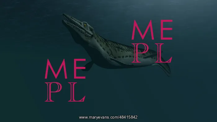 : Mosasaur swimming in prehistoric waters : Mosasaur swimming in prehistoric waters