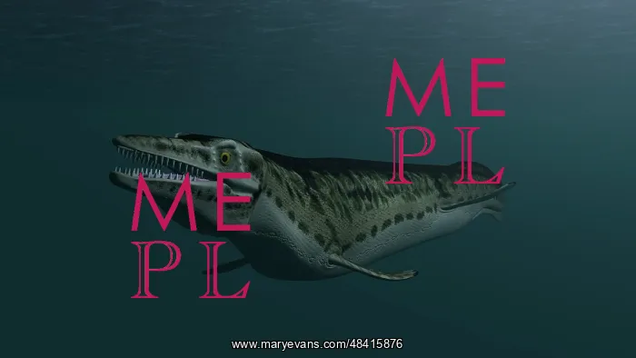 : Mosasaur swimming in prehistoric waters : Mosasaur swimming in prehistoric waters