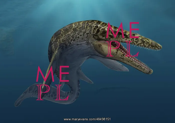 : Mosasaurus hoffmanni swimming in prehistoric waters : Mosasaurus hoffmanni swimming in prehistoric waters
