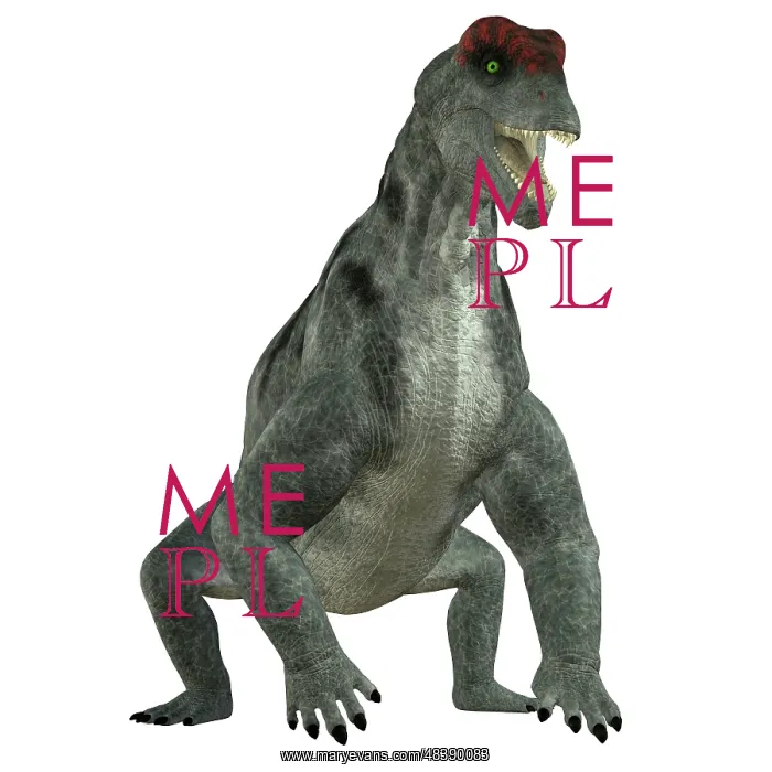 : Moschops dinosaur, white background : Moschops dinosaur, white background