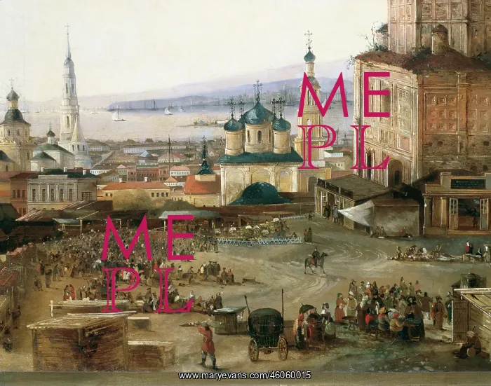 : Moscow. View of Moscow with the Annunciation Cathedral and the market : Moscow. View of Moscow with the Annunciation Cathedral and the market