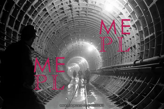 : Moscow Metro tunnel under construction, 1970 : Moscow Metro tunnel under construction, 1970