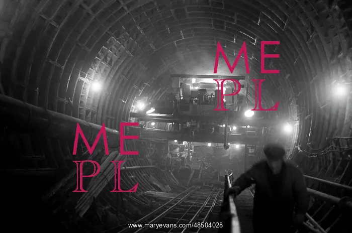 : Moscow Metro tunnel under construction, 1974 : Moscow Metro tunnel under construction, 1974