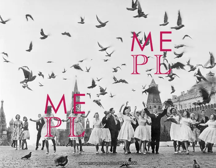 : Moscow school leavers in Red Square, 1961 : Moscow school leavers in Red Square, 1961