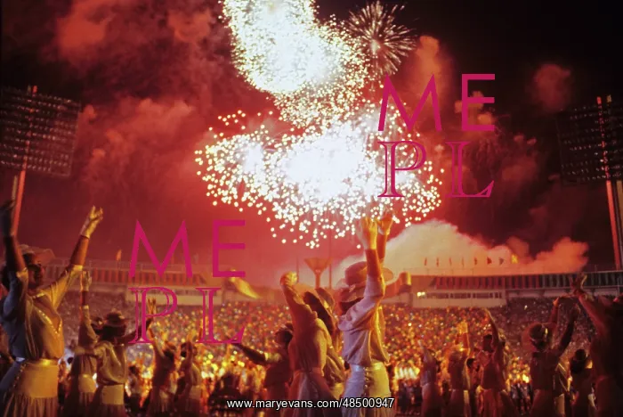 : Moscow, USSR. Fireworks go off over : Moscow, USSR. Fireworks go off over