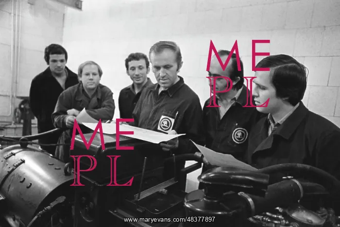 : AZLK. MOSCOW, USSR. September 9, 1979. A group of workers : AZLK. MOSCOW, USSR. September 9, 1979. A group of workers