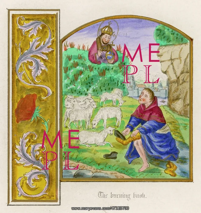 : MOSES AND BURNING BUSH : MOSES AND BURNING BUSH