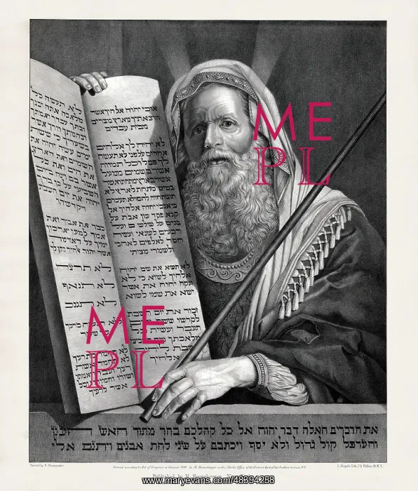 : Moses with the Ten Commandments : Moses with the Ten Commandments