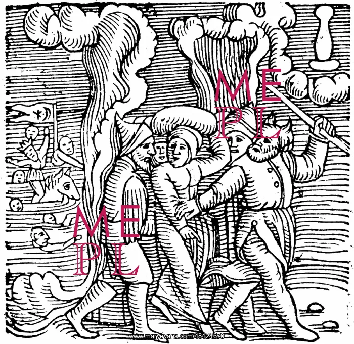 : Moses, shown as so often with horns of hair, leading : Moses, shown as so often with horns of hair, leading