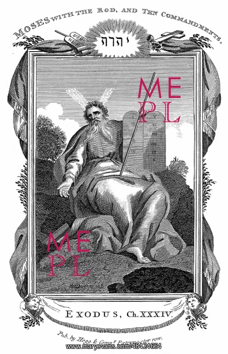 : Moses with the tablets inscribed with the Ten : Moses with the tablets inscribed with the Ten