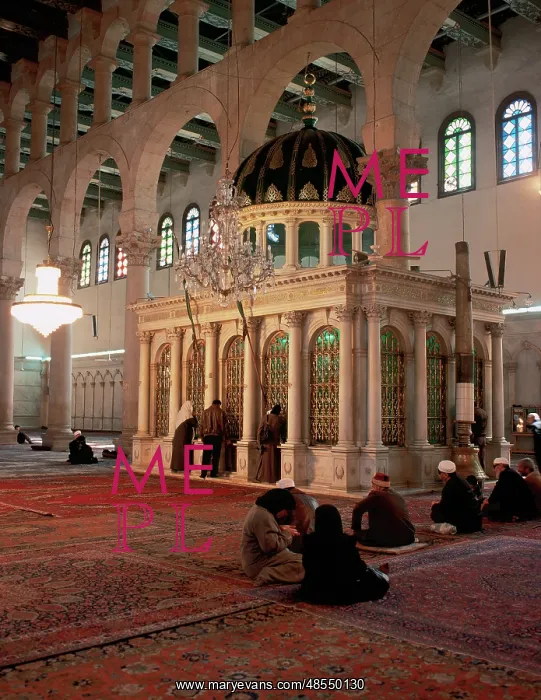 : MOSQUE OF DAMASCUS. View of the Prayer Room or haram. Damasc : MOSQUE OF DAMASCUS. View of the Prayer Room or haram. Damasc
