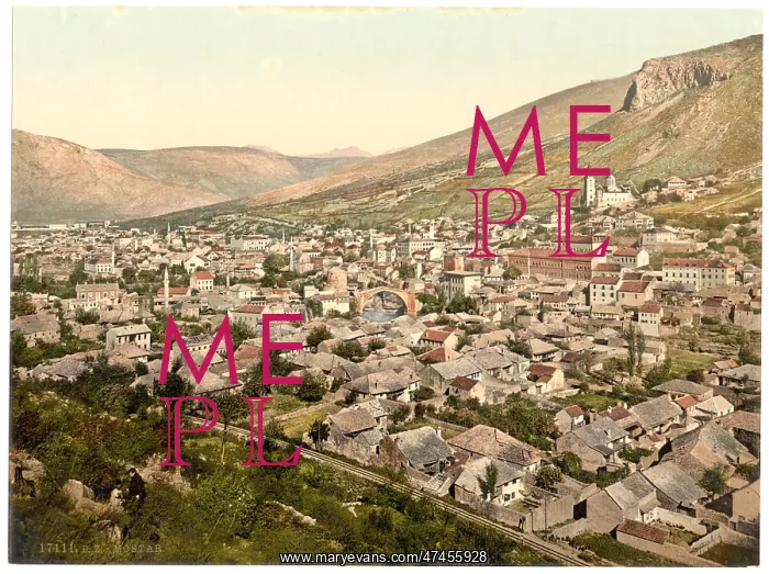 : Mostar, general view, Herzegowina, Austro-Hungary : Mostar, general view, Herzegowina, Austro-Hungary