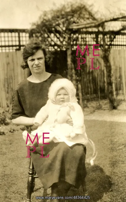 : Mother and baby in the garden : Mother and baby in the garden