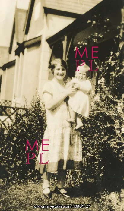 : Mother and baby in the garden : Mother and baby in the garden