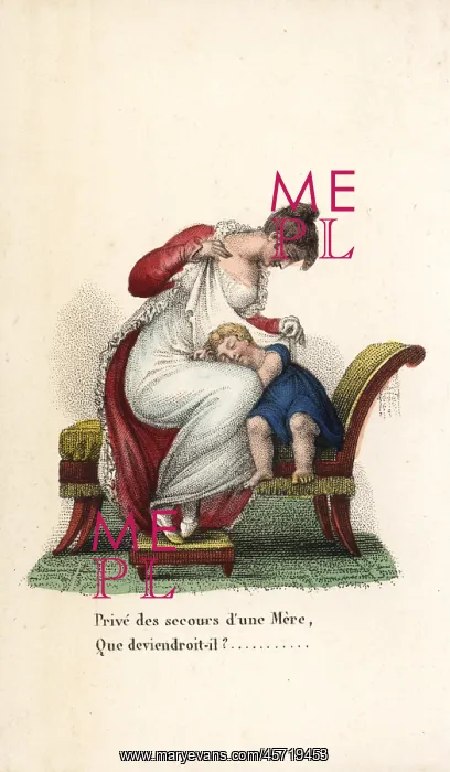 : Mother and child on a chaise longue : Mother and child on a chaise longue