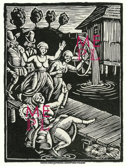 : Mother & child falling off footbridge : Mother & child falling off footbridge