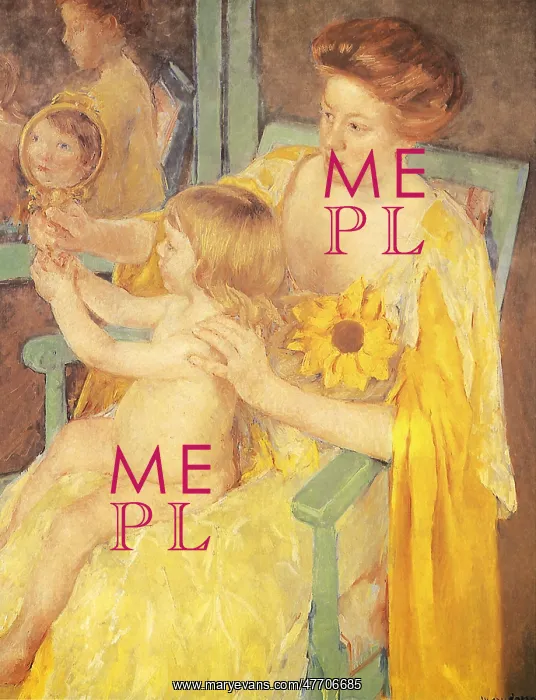  : Mother, Child and Mirror, by Cassatt