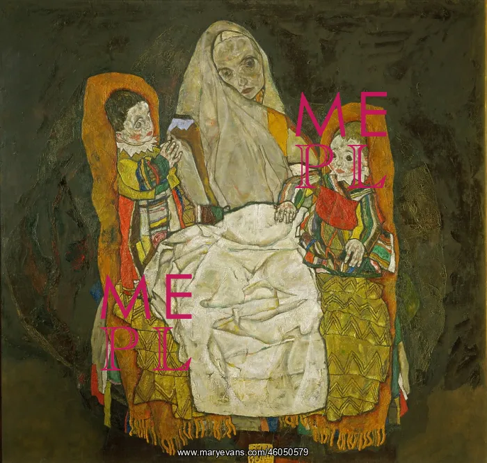 : Mother with two children : Mother with two children