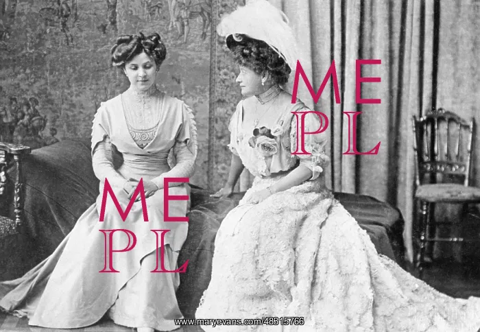 : Mother and daughter before the first ball, 1905 : Mother and daughter before the first ball, 1905