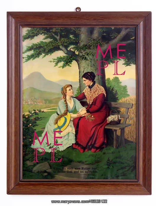 : mother and daughter sitting under a tree, motto: : mother and daughter sitting under a tree, motto: