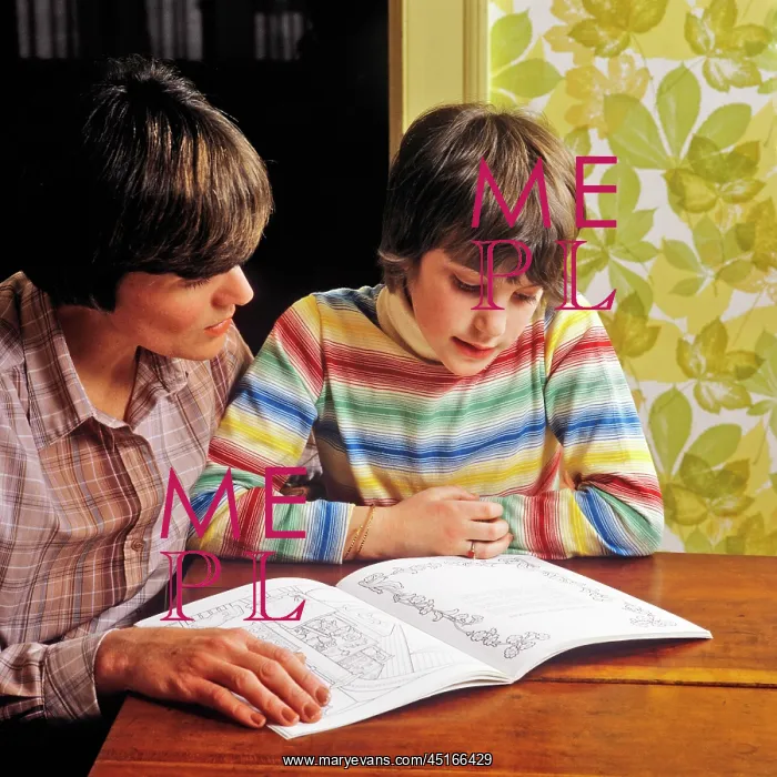 : Mother Helping her Daughter with Reading : Mother Helping her Daughter with Reading