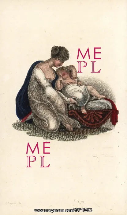 : Mother putting her child into a cradle : Mother putting her child into a cradle