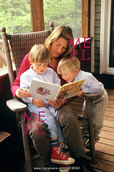  : Mother Reading a Story to Two Sons