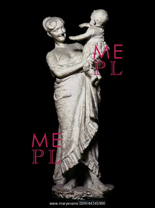 : The Mother, sculpture in chalk : The Mother, sculpture in chalk
