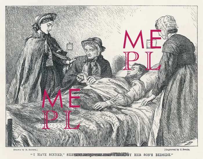 : MOTHER BY SICK SON'S BED : MOTHER BY SICK SON'S BED