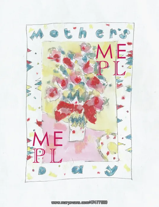 : Mothers Day Roses with patterned border : Mothers Day Roses with patterned border