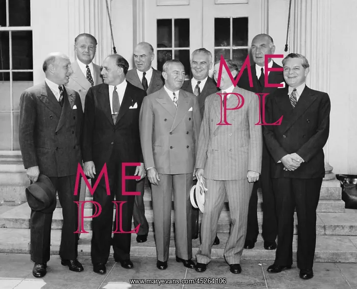 : Motion picture executives after a conference with : Motion picture executives after a conference with