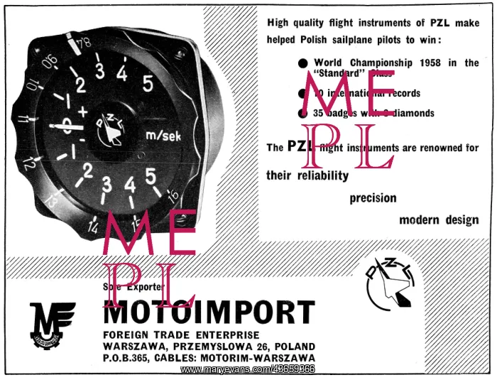 : Motoimport PZL Flight Instruments - Variometer : Motoimport PZL Flight Instruments - Variometer