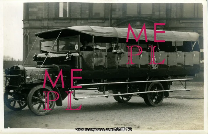 : Motor-coach - Charabanc, King Cross, Yorkshire : Motor-coach - Charabanc, King Cross, Yorkshire