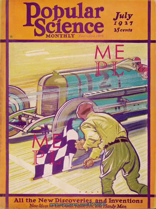 : MOTOR RACE / POP SCI / 1927 : MOTOR RACE / POP SCI / 1927