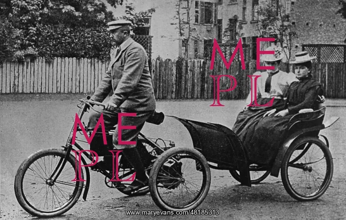 : Motor tricycle, 1899 : Motor tricycle, 1899
