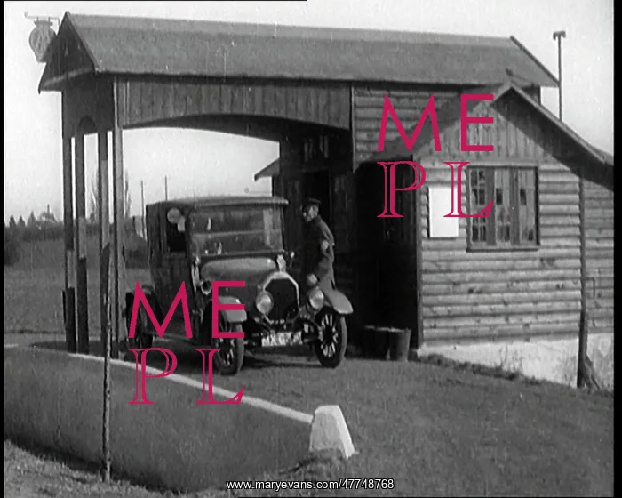 : A Motorcar Driving Into the Forecourt Of the : A Motorcar Driving Into the Forecourt Of the