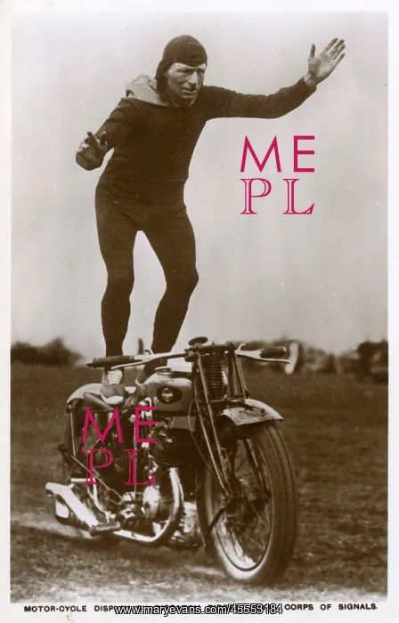 : Motorcycle display - Dispatch riders, Royal Corps of Signals : Motorcycle display - Dispatch riders, Royal Corps of Signals