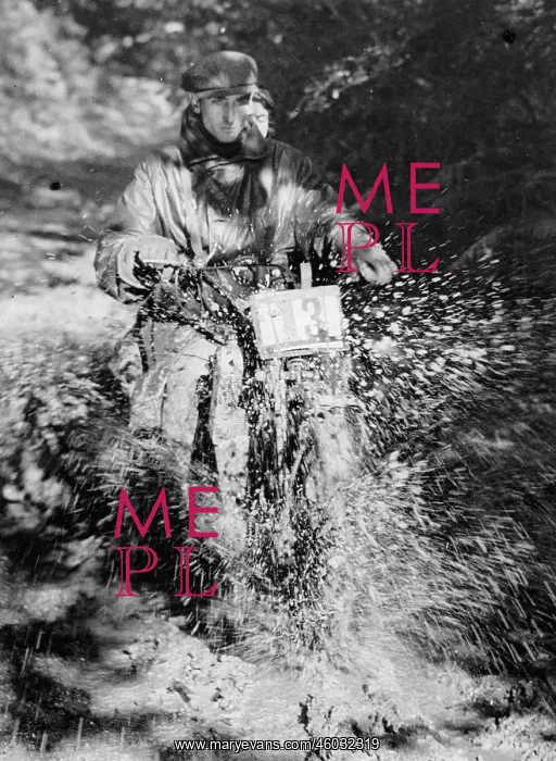 : Motorcycle driving through mud : Motorcycle driving through mud
